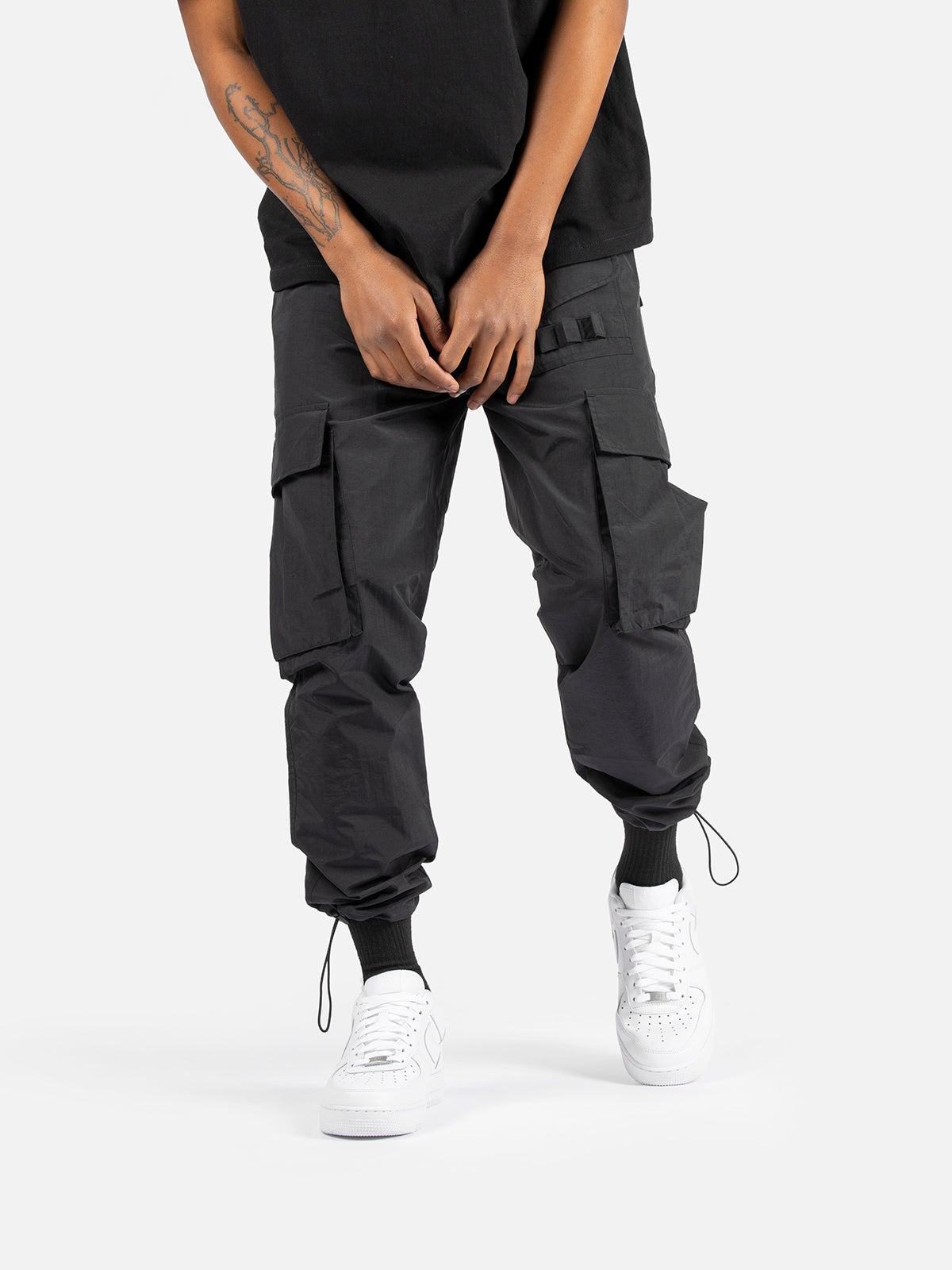 Black Cargo Joggers, True to Size