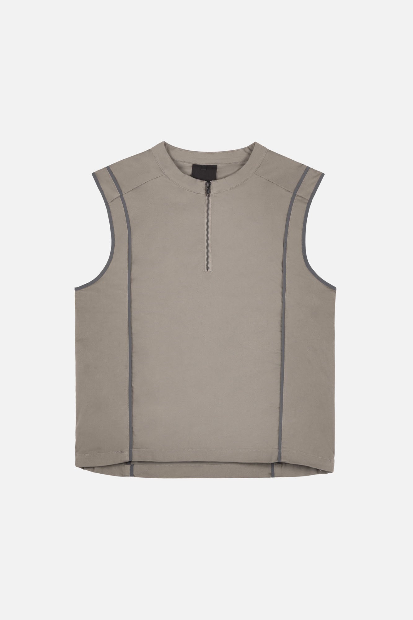 HALF-ZIP VEST TAUPE