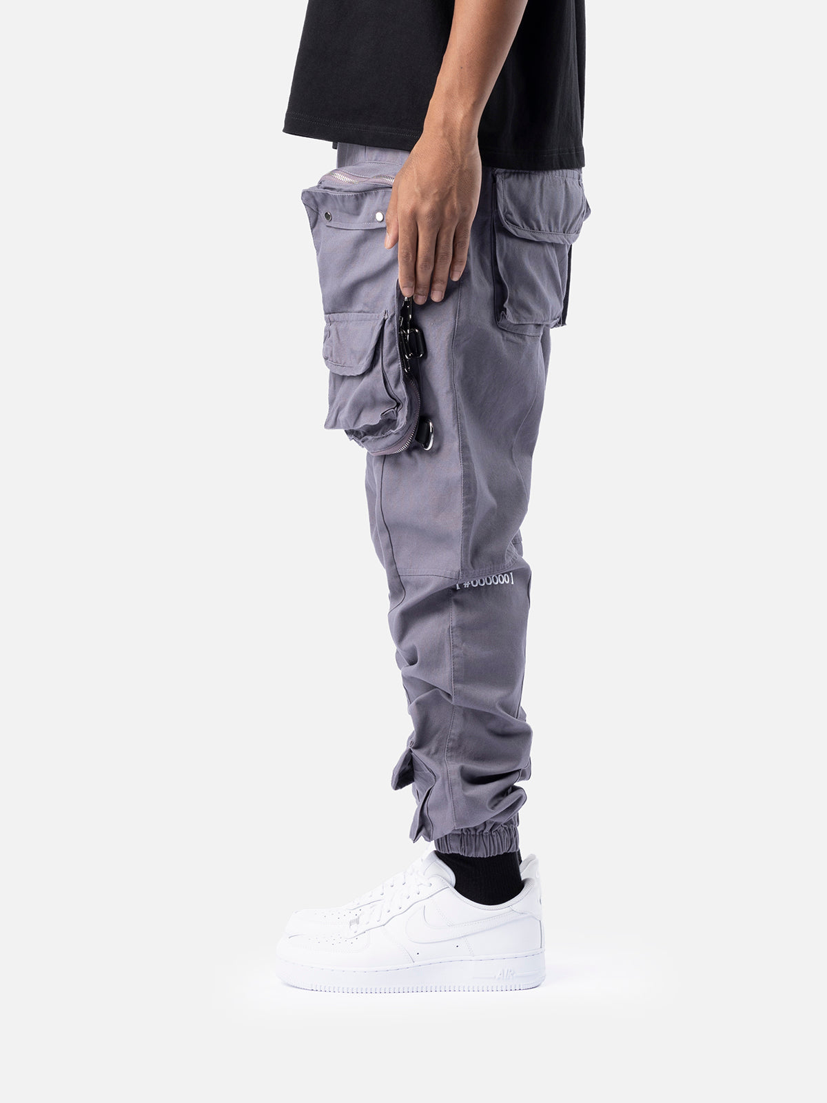 KOOLOSET】Purple Dying Curved Cargo Pants