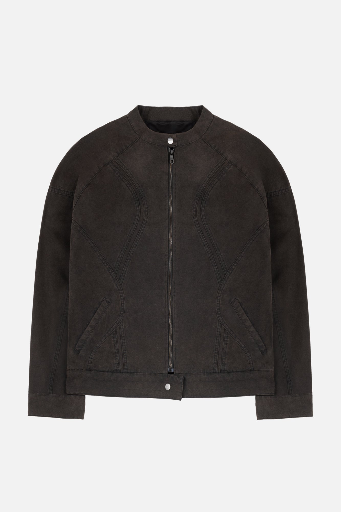 CANVAS BIKER JACKET RUST