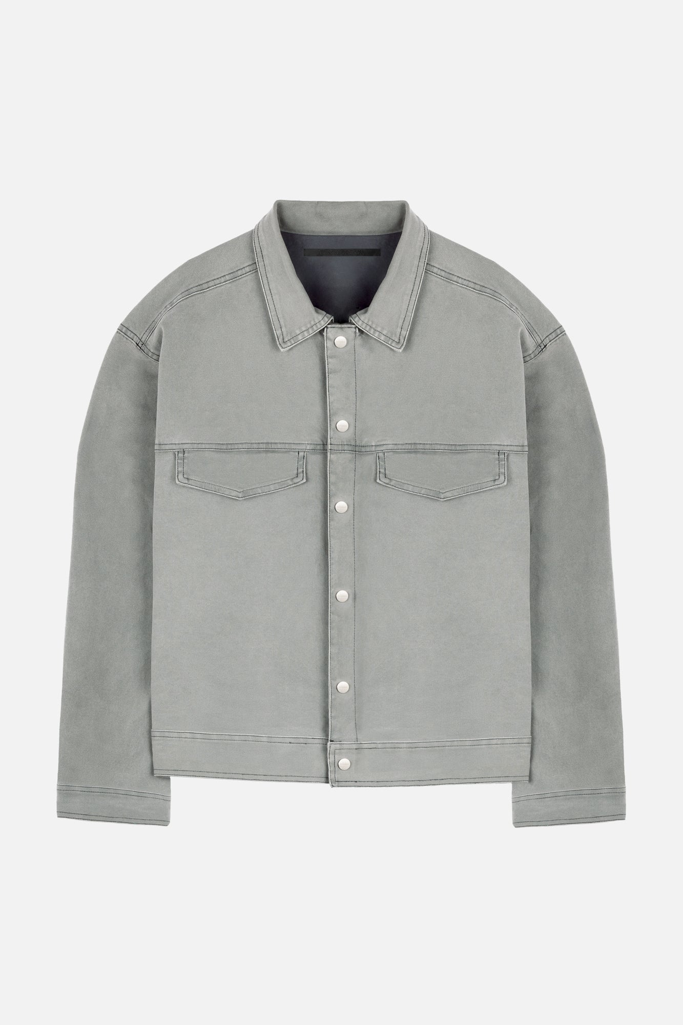 LINED CANVAS JACKET WASHED GREY