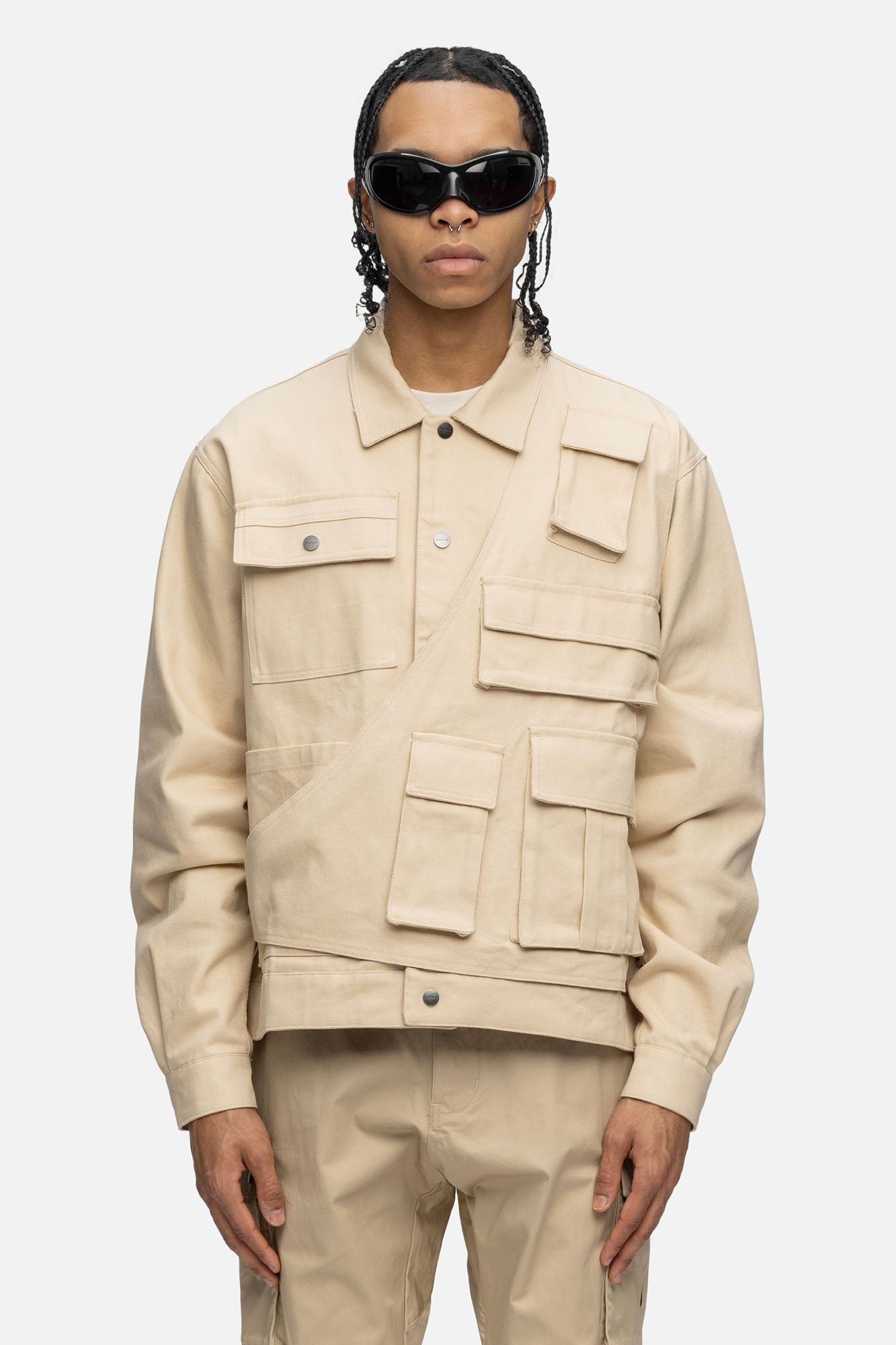 LAYERED UTILITY SHIRT EARTH