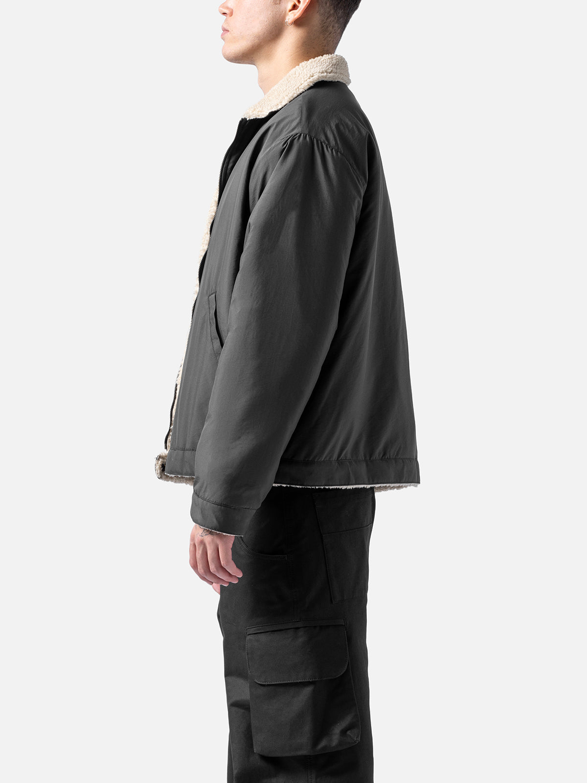Fleece Nylon Zipper Jacket
