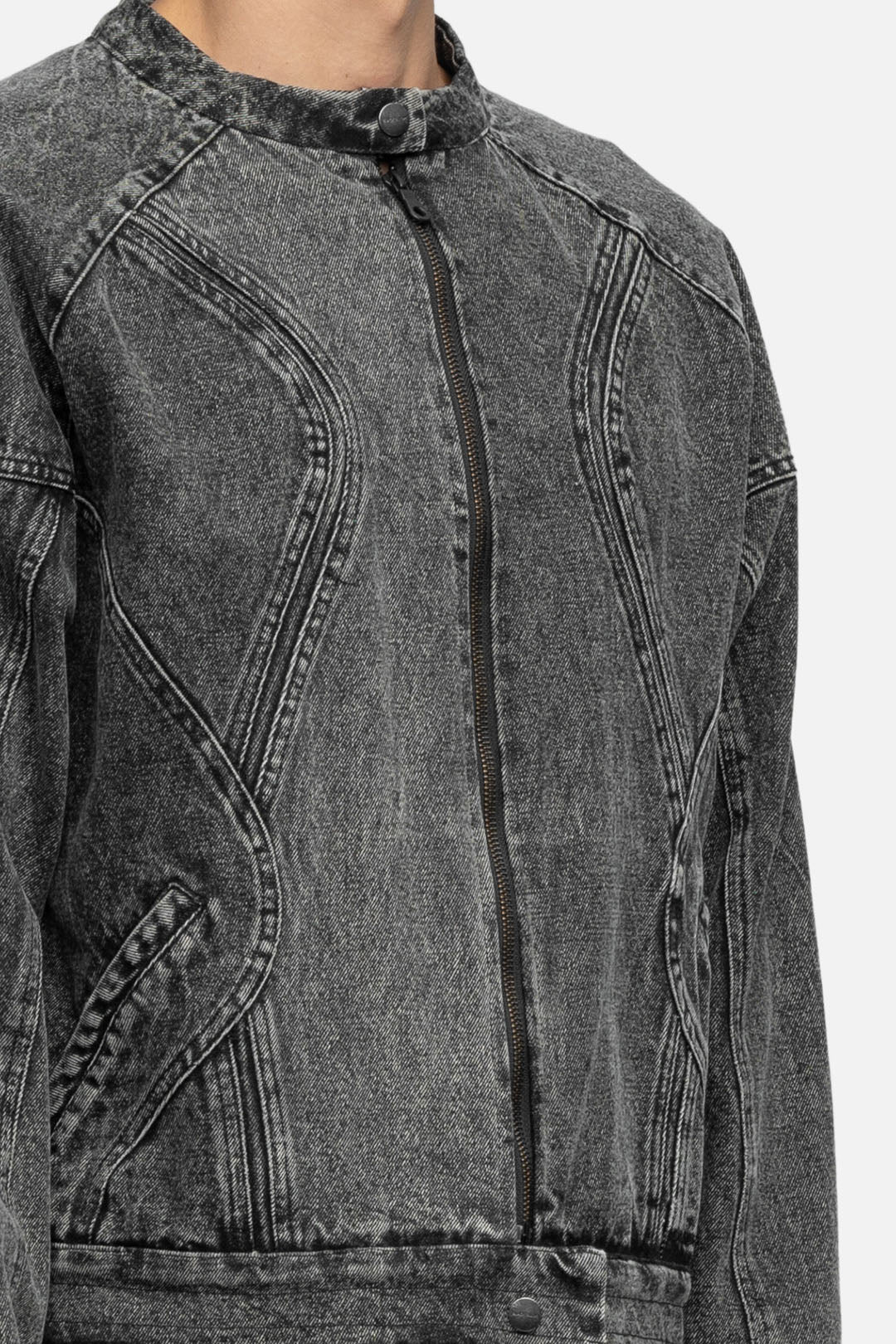 DENIM BIKER JACKET NOISE