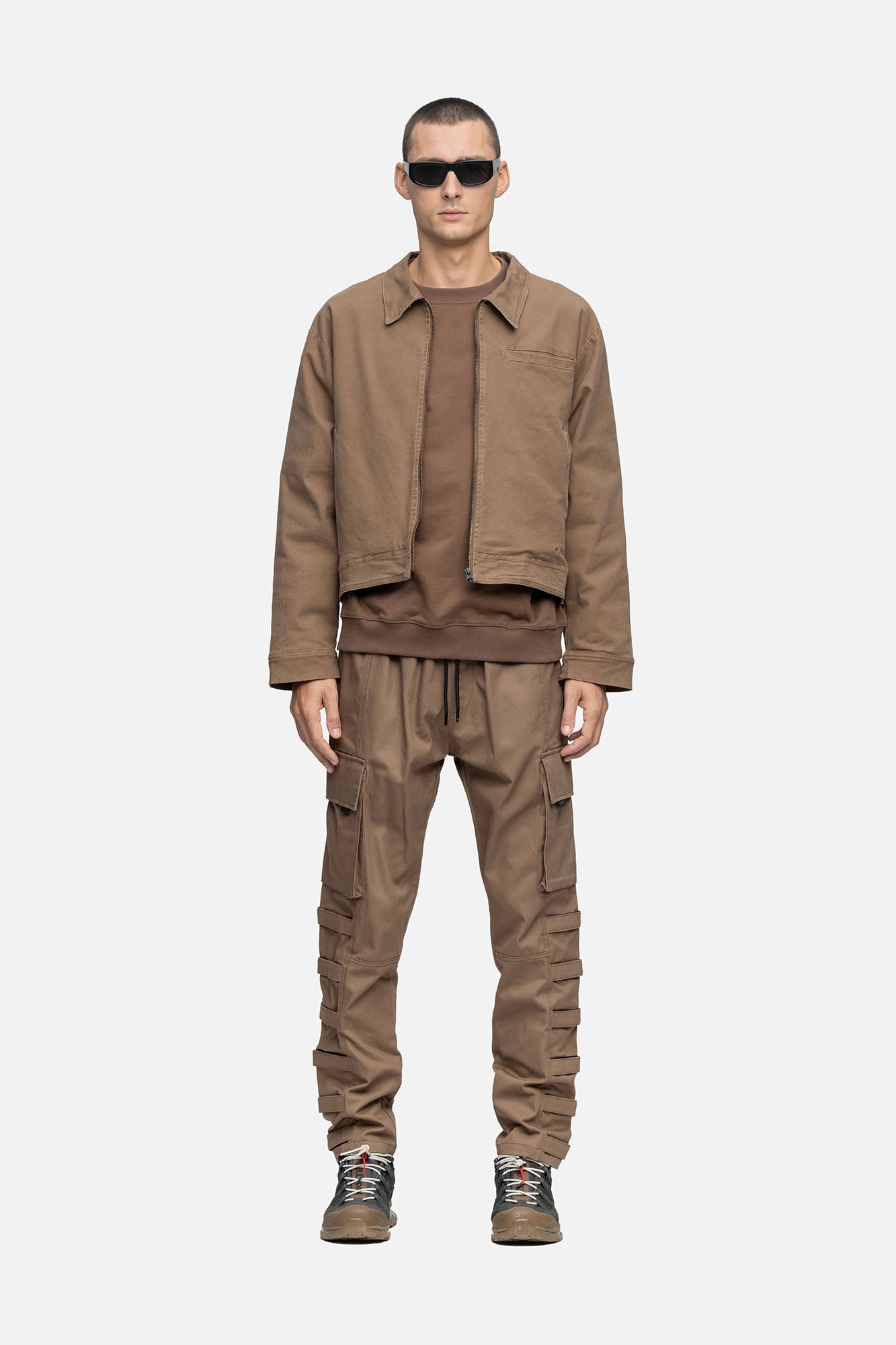 CANVAS JACKET WASHED BROWN