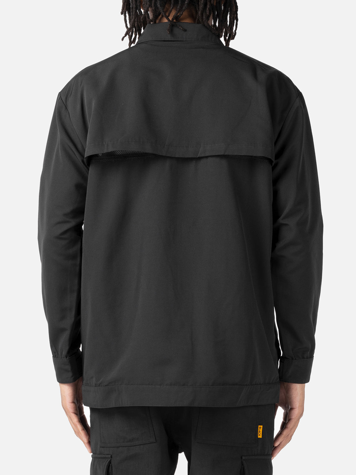 ZIP UP SHIRT BLACK