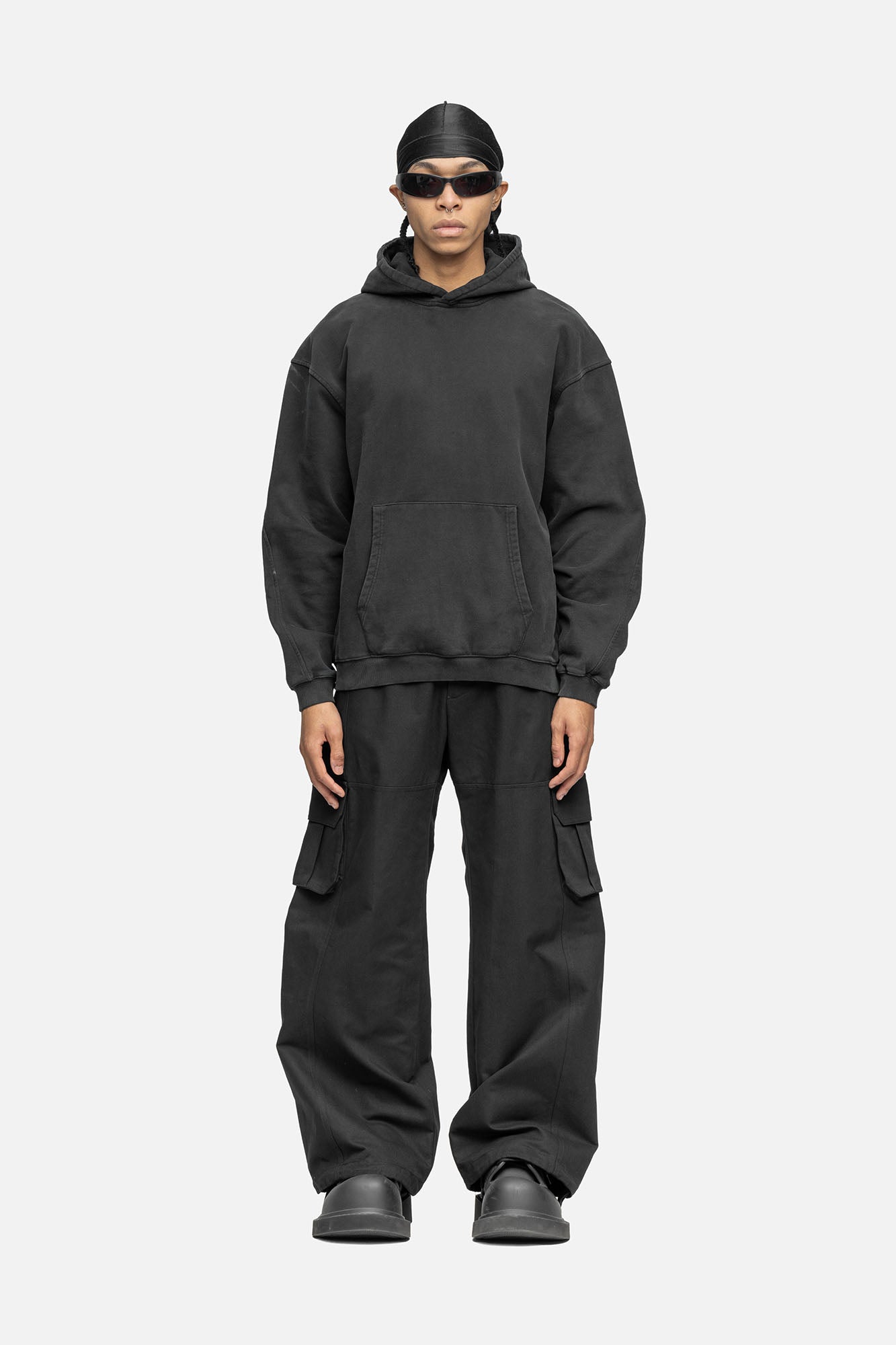 OVERSIZED HOODIE WASHED BLACK