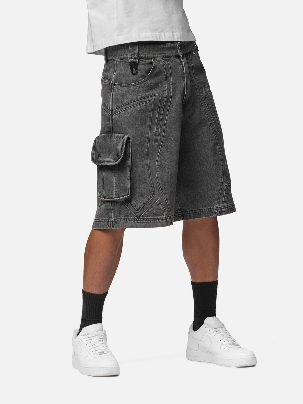 S6 DENIM CARGO SHORTS