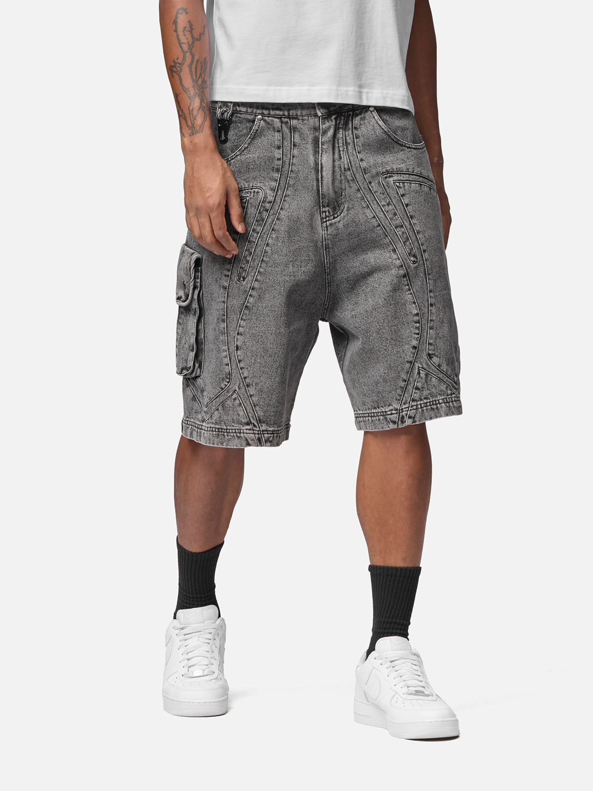 S6 DENIM CARGO SHORTS