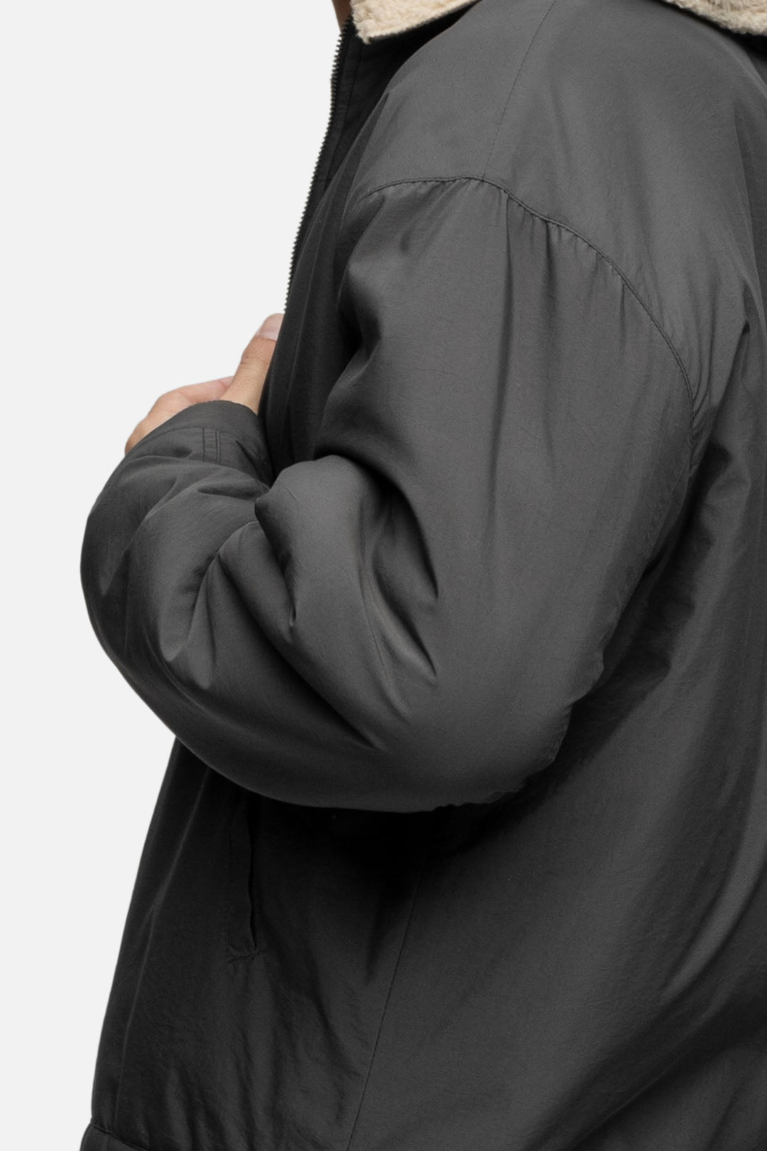 FLEECE INSIDE-OUT JACKET BLACK